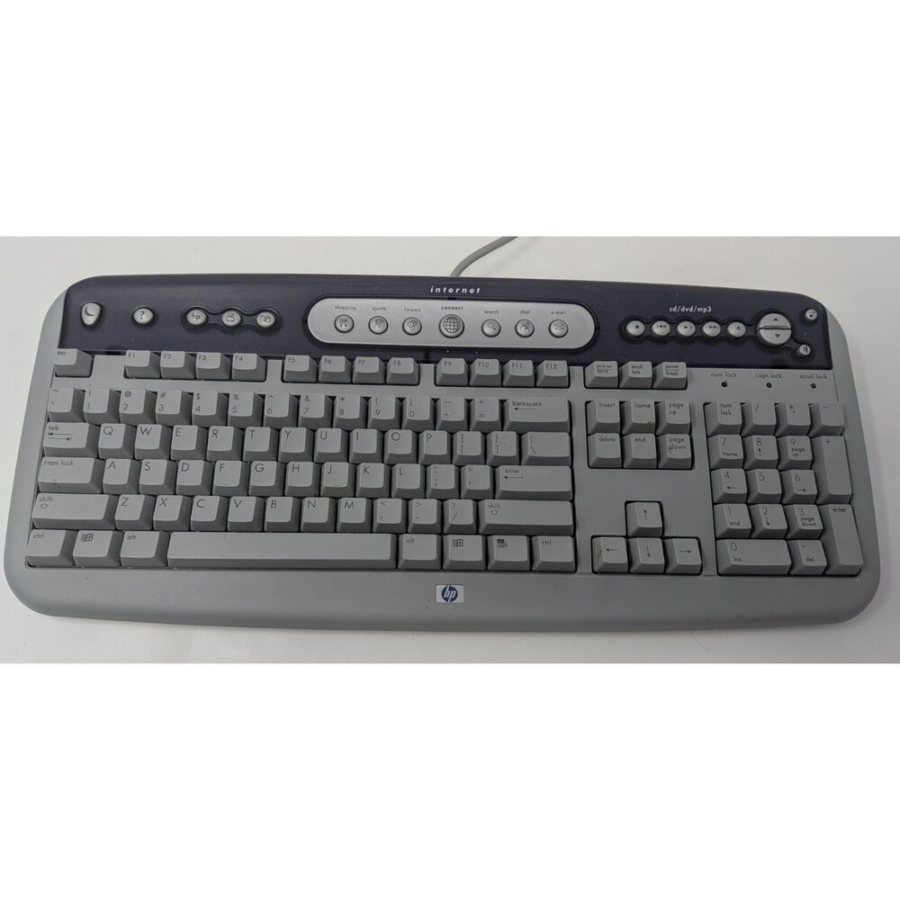 Vintage HP SK 5181 Wired PS/2 Desktop Computer Keyboard 5185-1596 Clicky